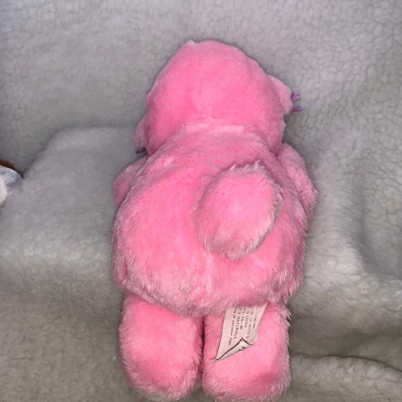 Magic Nursery Kitty pink plush doll 1990 vintage 12" purple bows Mattel - Picture 7 of 12